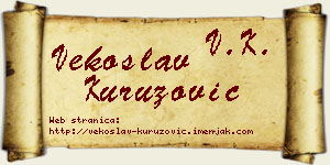 Vekoslav Kuruzović vizit kartica